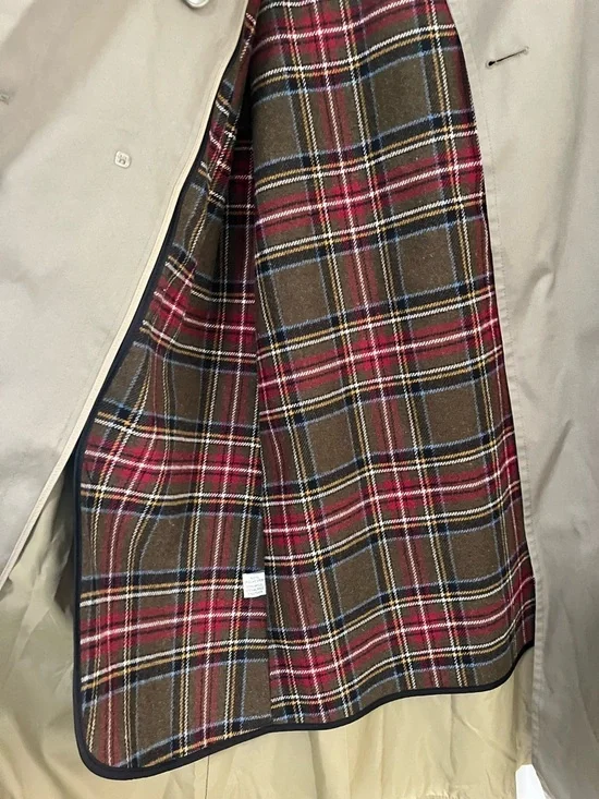 London Fog Olive Green Double-Breasted Trench Coat - Picture 5 of 7